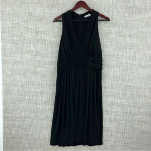 Calvin Klein *no Size* V-neck Padded elastic waist Midi dress 2527